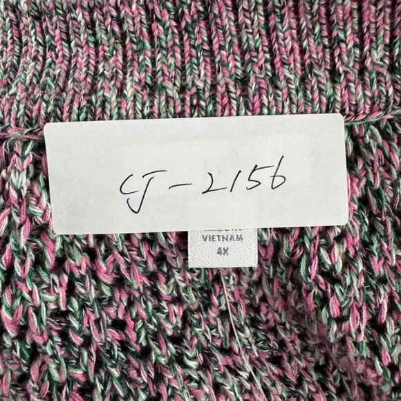 J. Jill Crochet Knit Cardigan Sweater 4X Cotton V-Neck Slouchy NWOT CJ-2156 - Picture 2 of 12